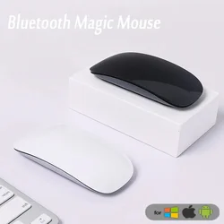 Ratón inalámbrico mágico con Bluetooth 5,0, dispositivo recargable, silencioso, táctil, 1600DPI, ultrafino, para ordenador, Apple, Mac, PC y portátil