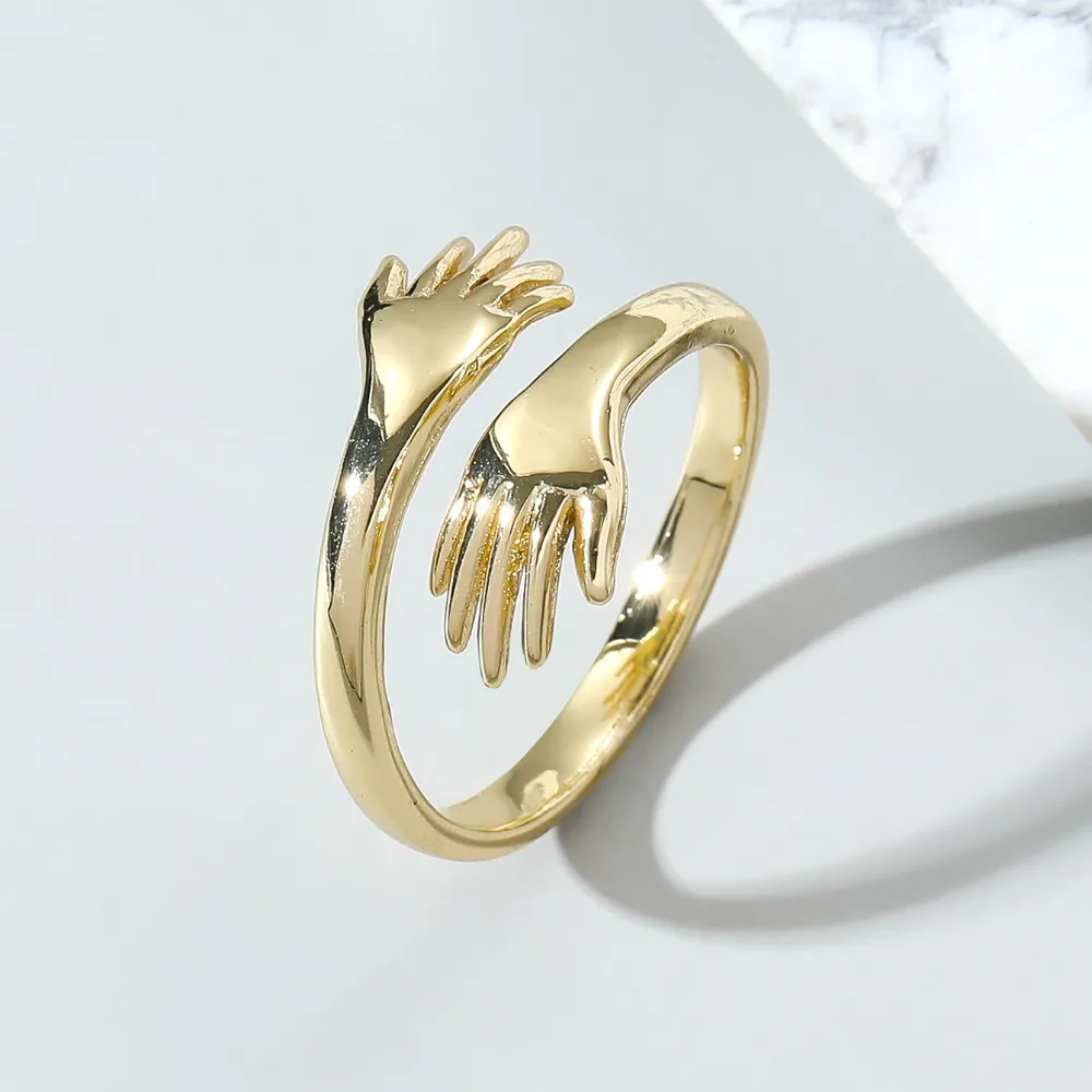 1pcs Charm Ring for Women DIY Design Embrace Ring Engagement Wedding Ring Anniversary Gift Jewelry