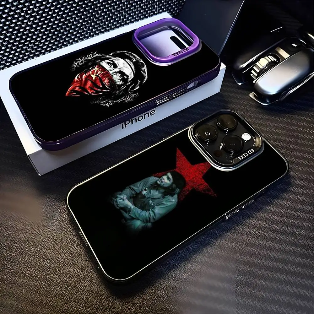 

C-Che Guevara Phone Case For iPhone 16,15,14,13,12,11,Mini,Pro,MAX Purple Matte Shockproof Cover