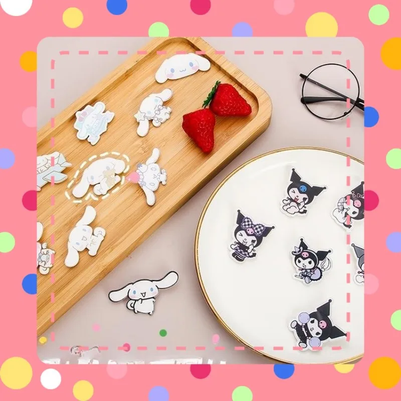 Sanrio Cinnamoroll Kuromi Brooch Anime Figures Anime Merchandise Decoration Cartoon Lapel Pins Backpacks Broocher Collar Jewelry