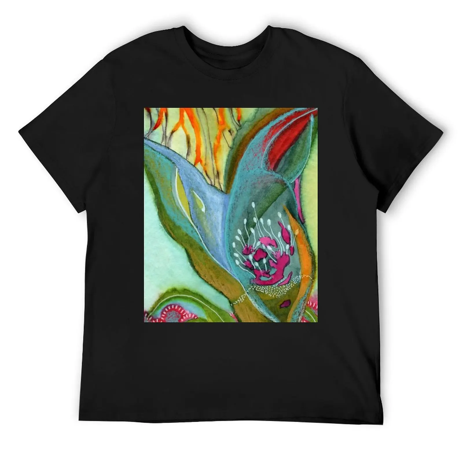 flame flowers T-Shirt animal prinfor boys hippie clothes vintage custom shirt clothing for men