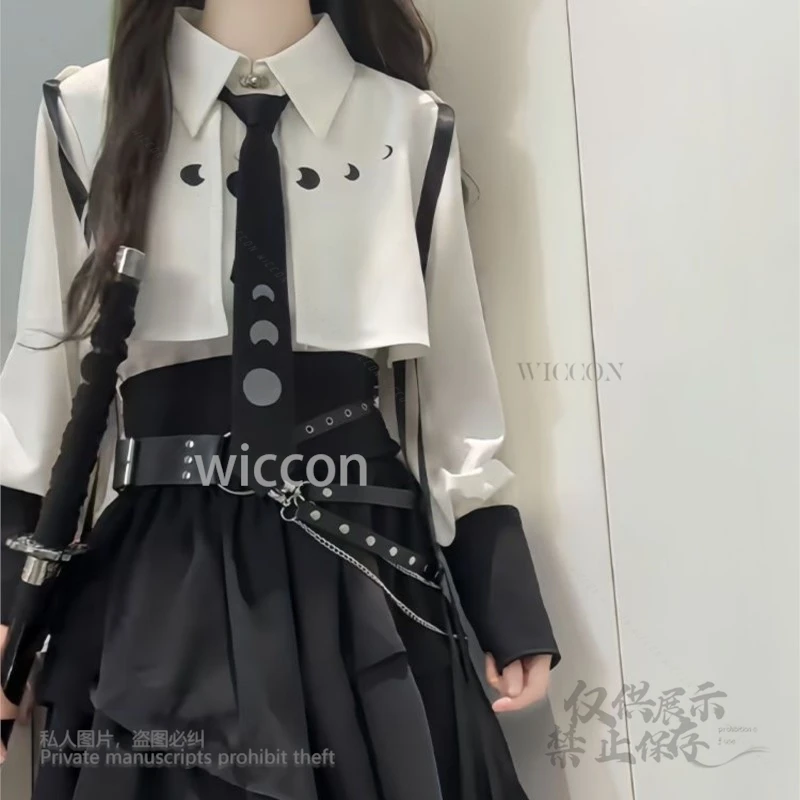 Jirai kei y2k estilo doce rendas até camisa fina subcultura cintura alta bandagem saia magro sólido streetwear gótico jk vestido feminino