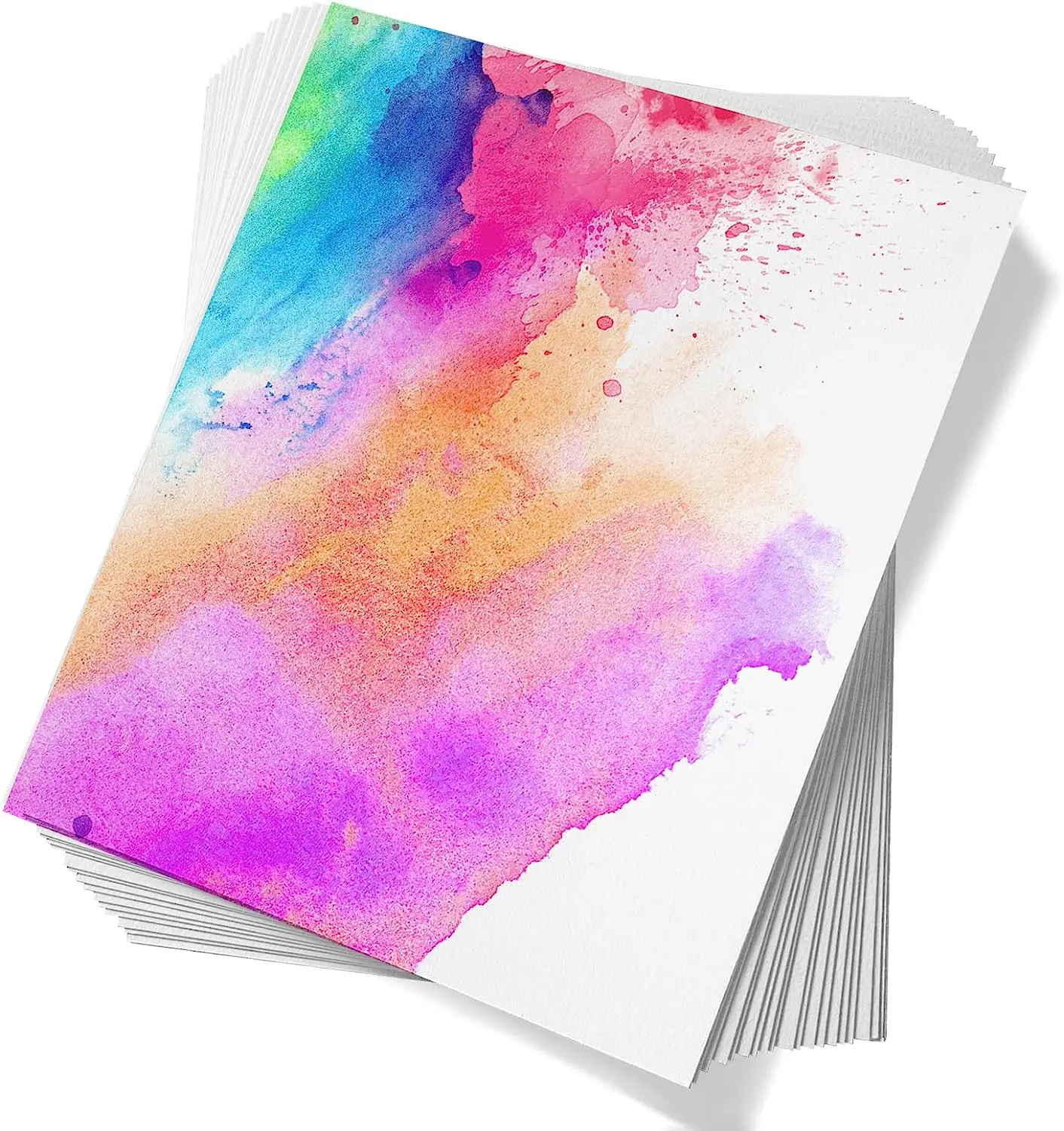 Paul Rubens 60 Sheets Watercolor Paper, 50% Cotton 300gsm Acid-Free Bulk White Paper for Artists, Students & Adults