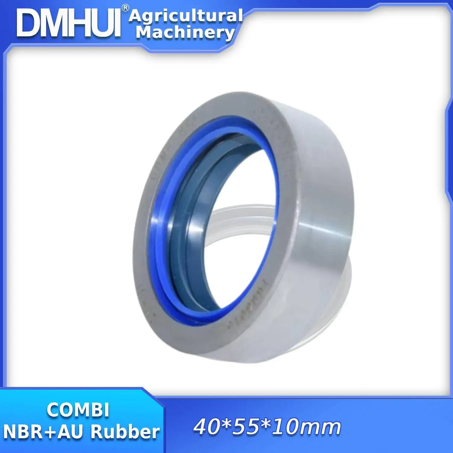 

DMHUI Tractors And Other Agricultural Machinery Wheel Hub Shaft Oil Seals 40x55x10mm NBR+AU Rubber COMBI Type ISO9001:2008