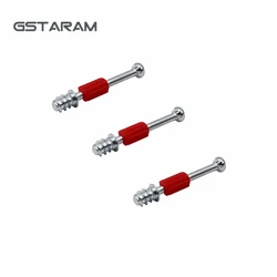 20pcs/lot M6 42MM Buckle White Red Self Tapping Screw with Eccentric Wheel Two in one kit Suitable For Furniture Installation