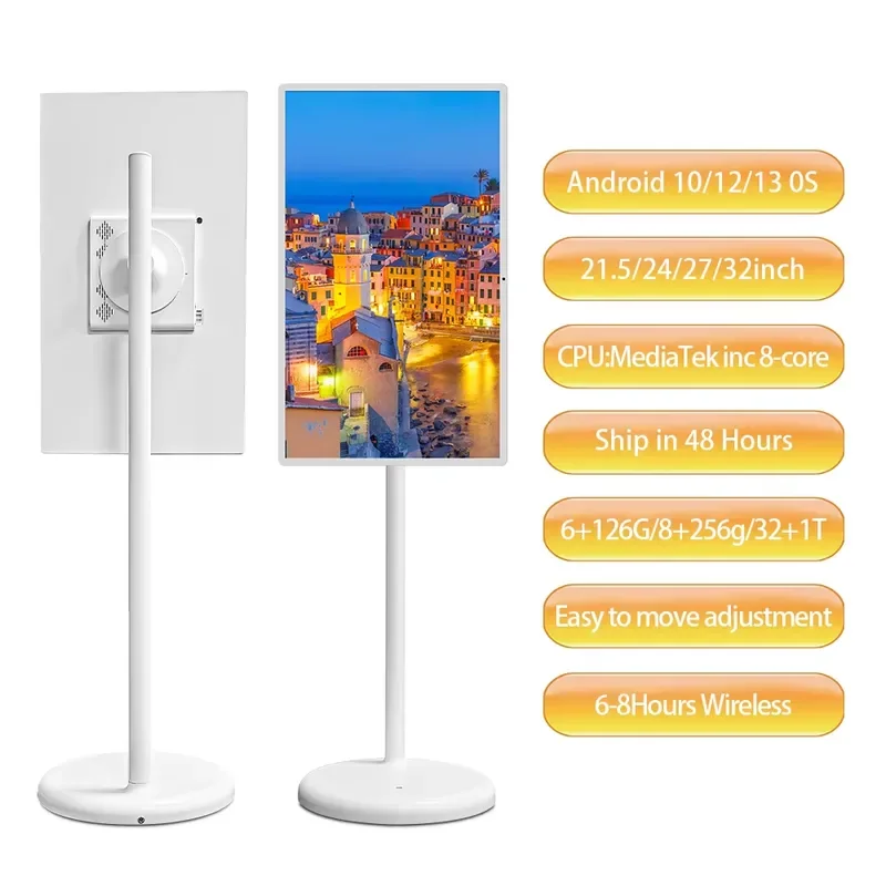 BOLRZO 21.5-Inch Smart TV Home Display Touch Screen Bestie Display Tablet Connect Wifi and Mobile Large Portable Smart TV