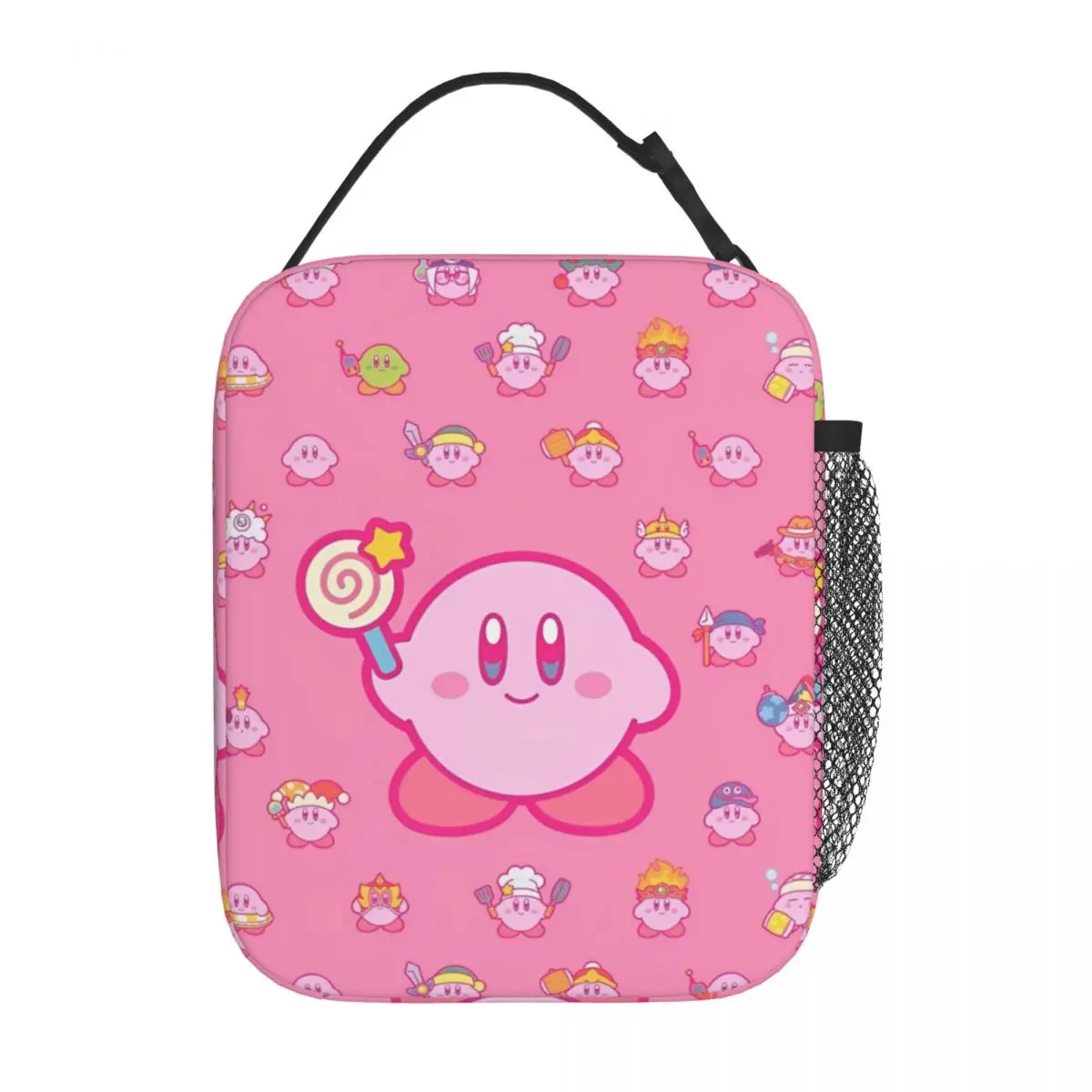 

Kirbys Kawaii Cartoon Insulated Lunch Bag Large Games Meal Container Thermal Bag Tote Lunch Box Beach Travel Men Women