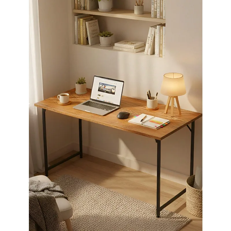 Computer Desk 47 Inch Study Writing Table,Workstation Adjustable Feet,Gaming Desk Modern Furniture For Home Office