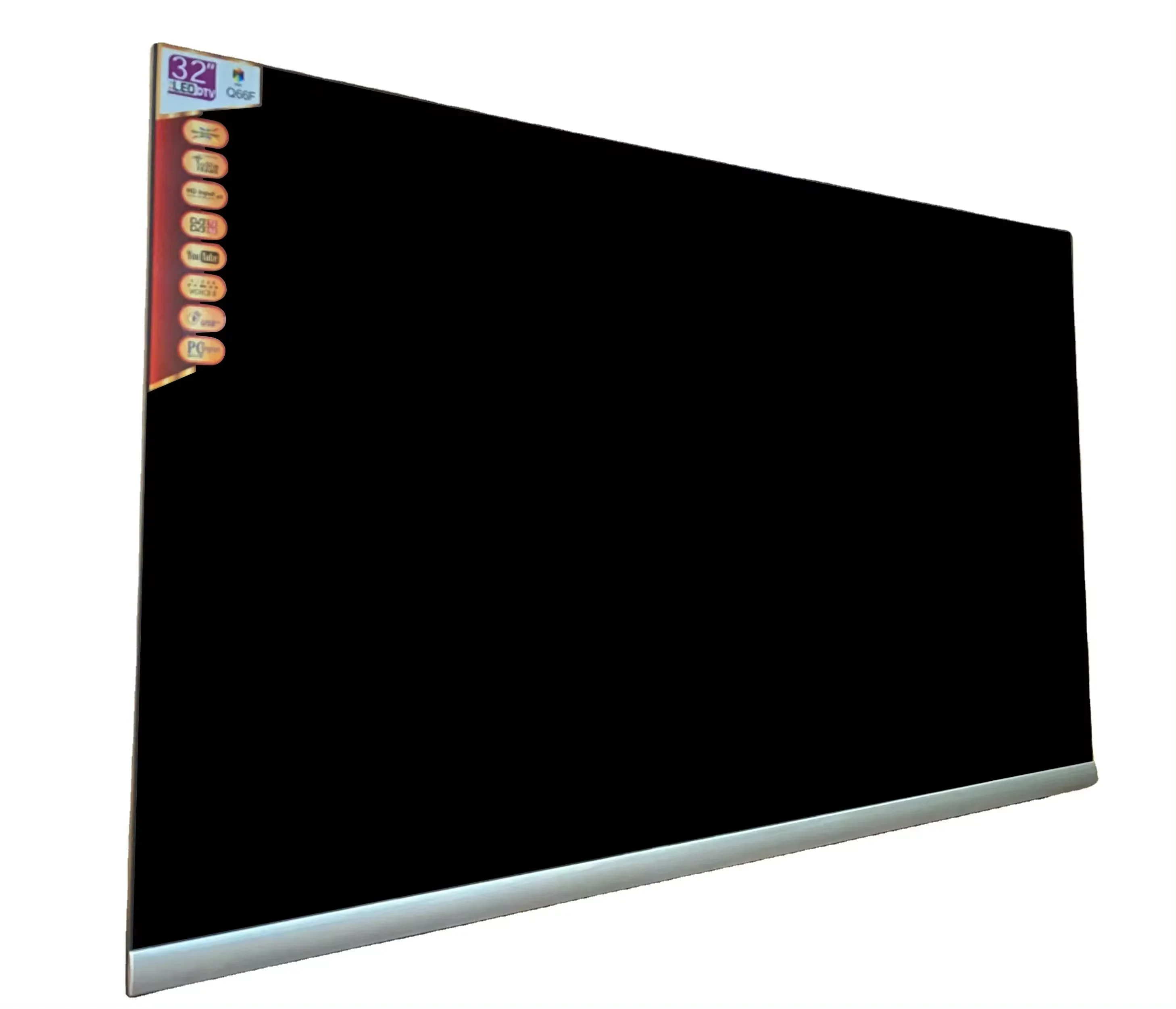 32 Inch HD LED TV T2S2 Series Frameless USB AV Input Wholesale Factory Price Good Quality LED & LCD TV