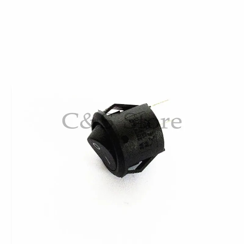 10Pcs 16mm Diameter Small Round Rocker Switches Black Mini Round Black White Red 2 Pin ON-OFF Rocker Switch