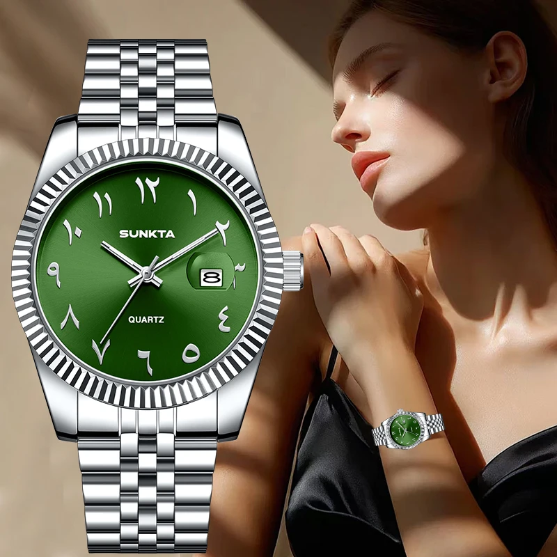 SUNKTA Original Elegant Woman Watch Fashion Classic Luxury Steel Date Waterproof Luminous Quartz Women's Wristwatch Ladies Gifts
