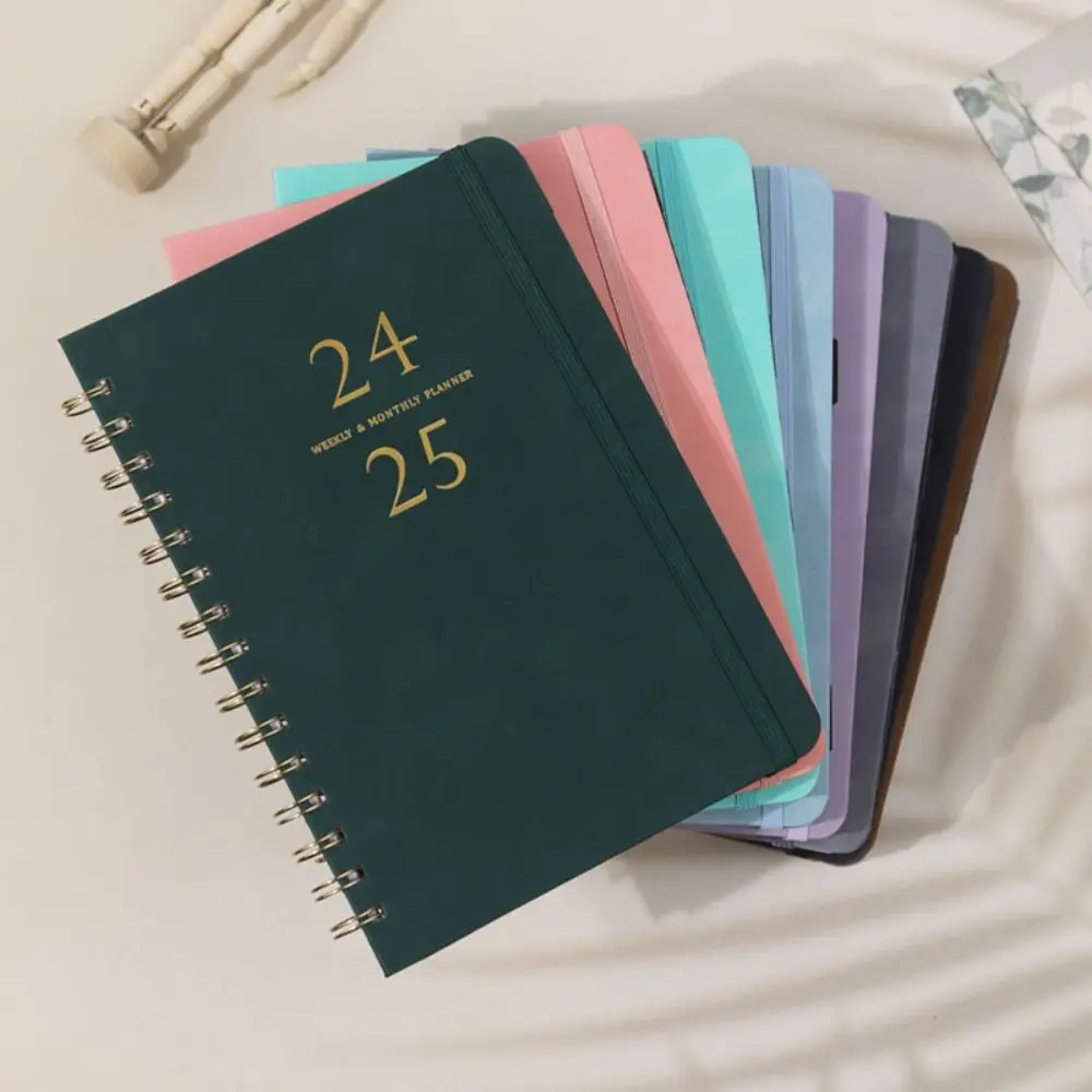 

Creative 2024-2025 A5 Agenda Book Portable Diary Weekly Planner Notebooks To Do List Note Book English Schedules Journal Notepad