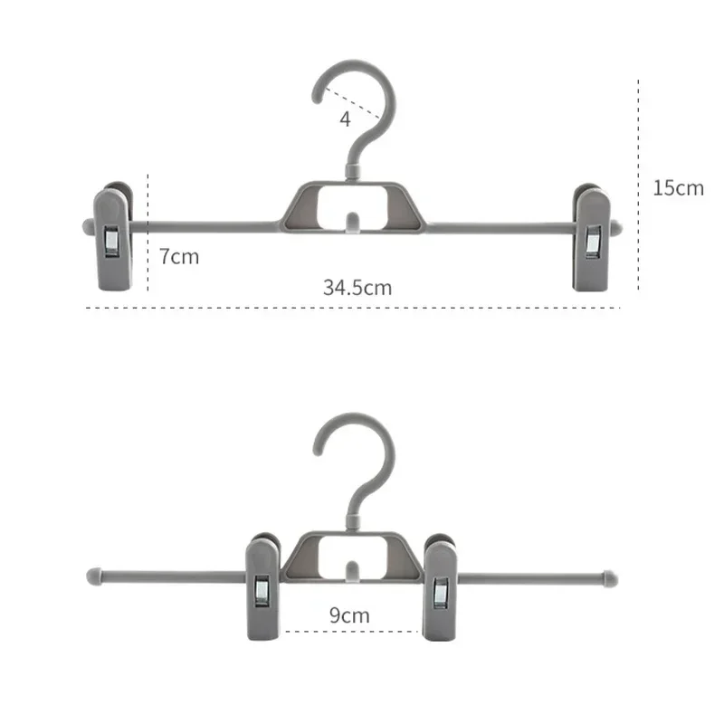 شماعة سراويل مع مشابك مانعة للإنزلاق ، شماعة لتجفيف الملابس ، توفير المساحة ، منظم تخزين الملابس ، 3/6