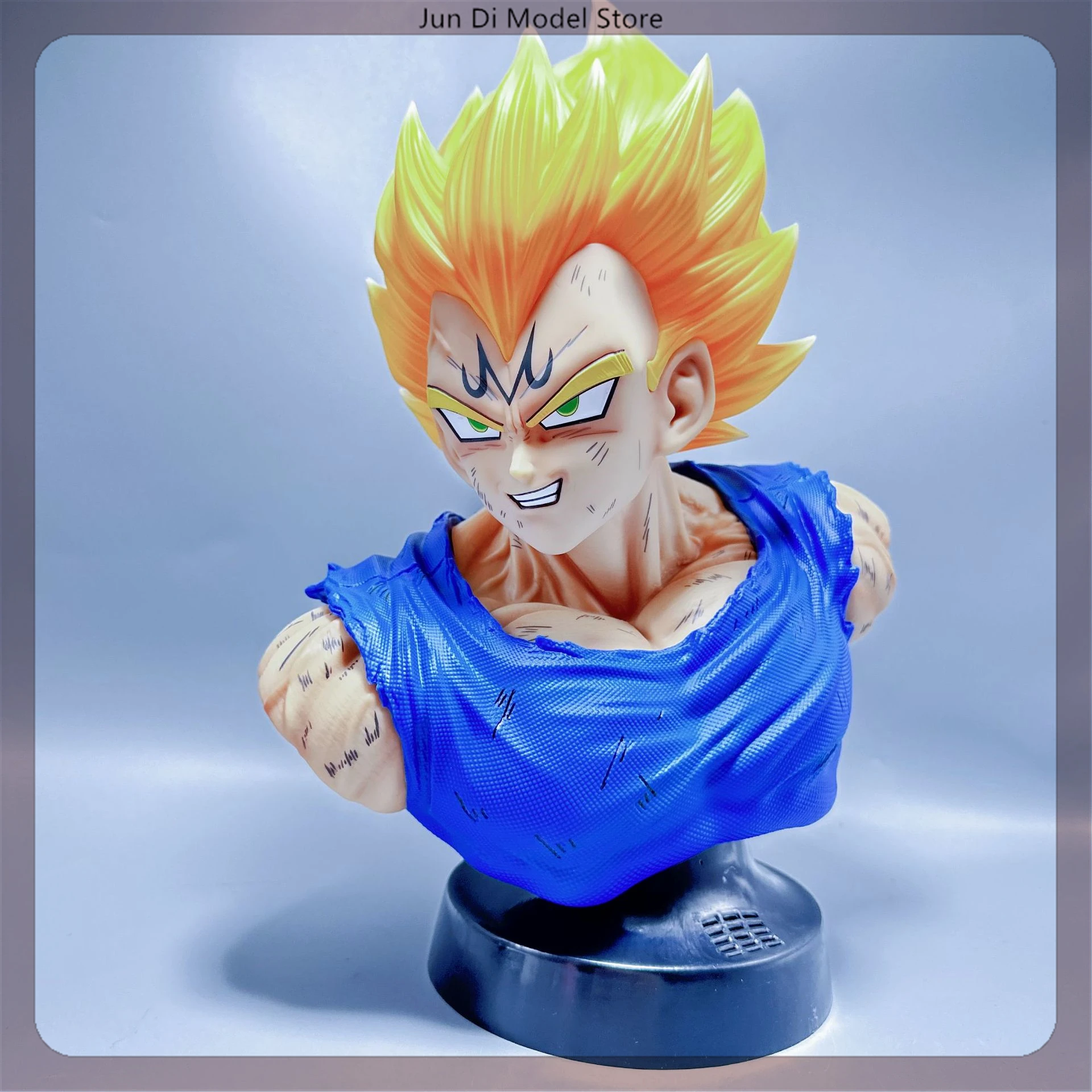 

36.5cm Dragon Ball Demonize Vegeta Bust Anime Figure Model Statue Boy Collection Desktop Decoration Ornament With Sound Toy Gift