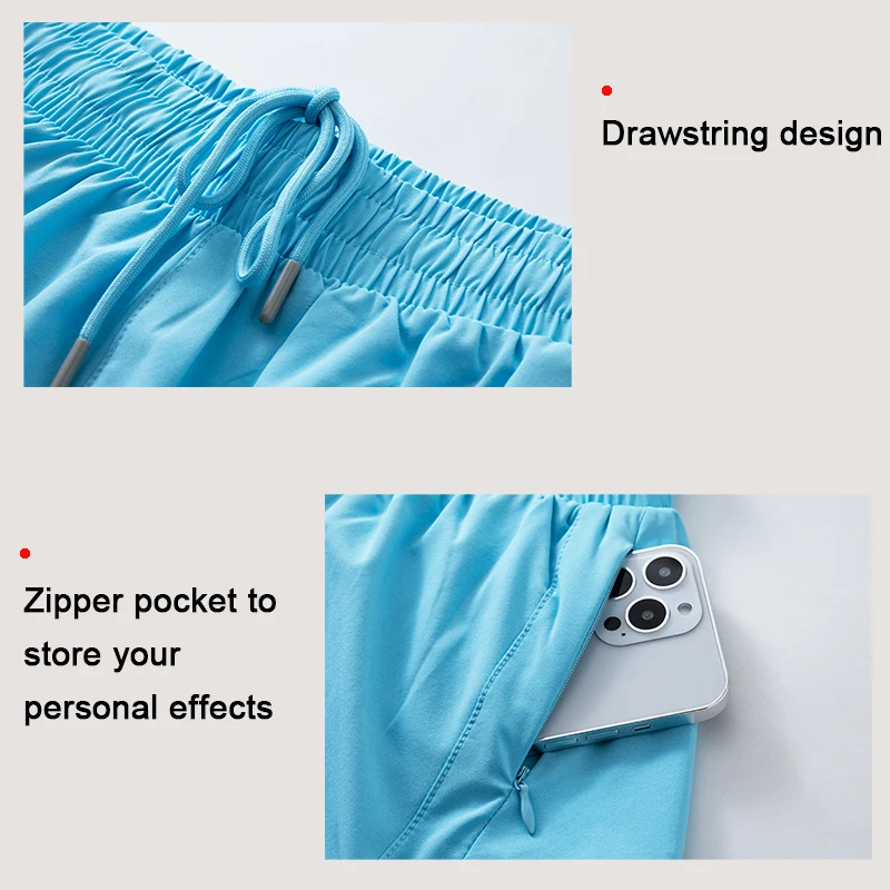 Womens High Waisted Running Shorts Quick Dry Athletic Workout Shorts with Mesh Liner Zipper Pockets