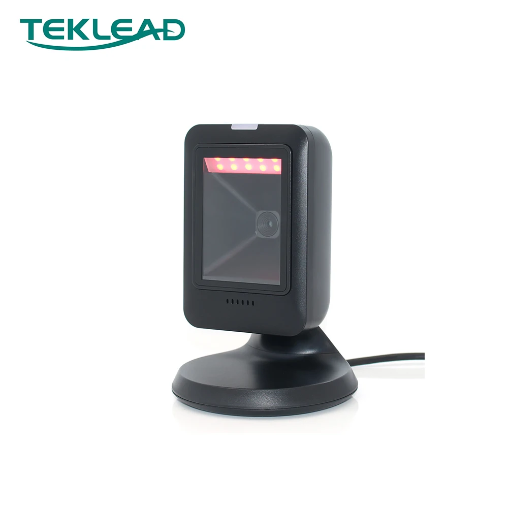 เครื่องสแกนบาร์โค้ดเดสก์ท็อป TEKLEAD 2D สามารถสแกนรหัส QR 1D การเชื่อมต่อ USB การตรวจจับที่รวดเร็วและอัตโนมัติอย่างรวดเร็วและมีประสิทธิภาพ