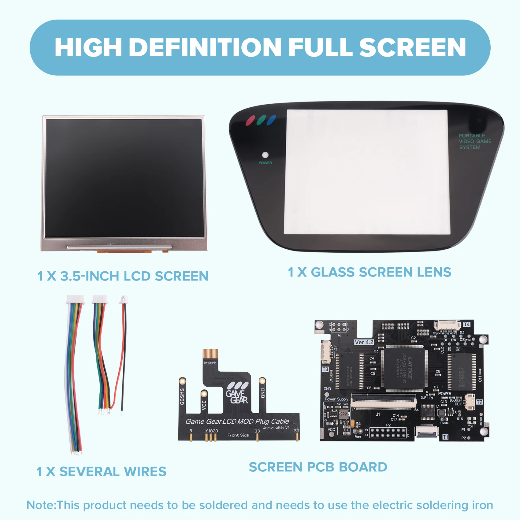 V4.2 OGS IPS ЖК-экран для SEGA Game Gear GG ЖК-экран с подсветкой для консоли SEGA Game Gear GG-[Y03A]