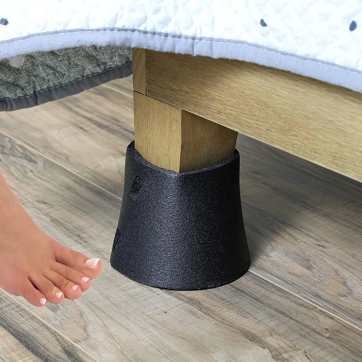 

Bed Frame Corner Protectors - Foam Edge & Toe Guards for Bed Frame Legs - Durable Corner Covers for Toe Protection