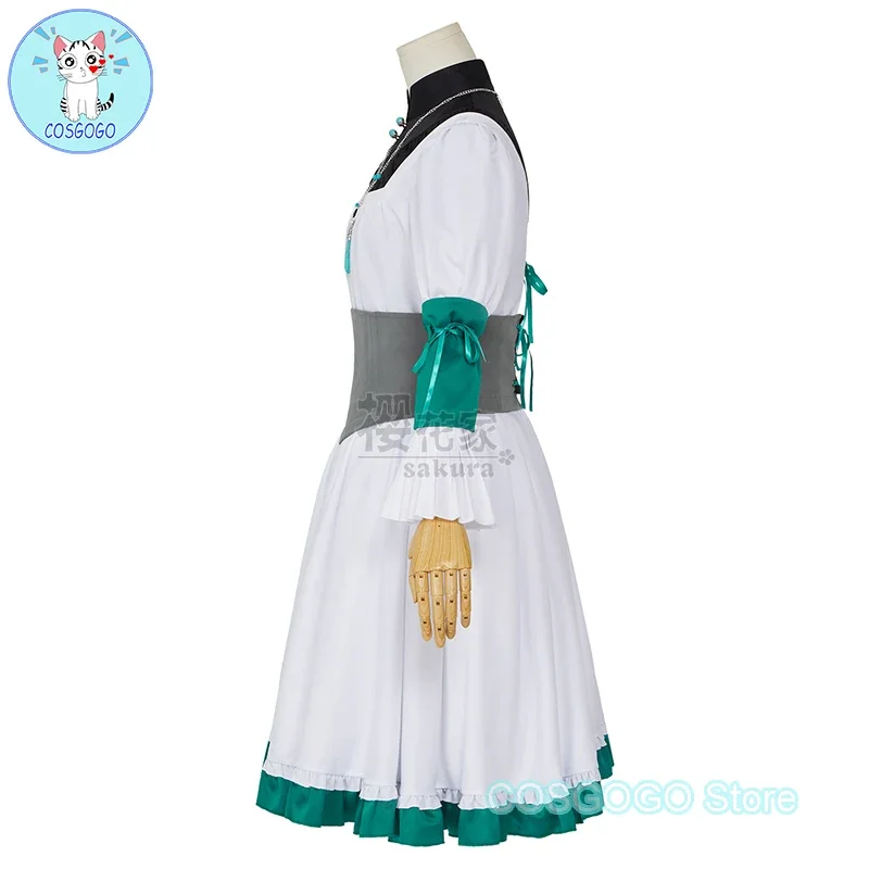 COSGOGO Game Final Fantasy 16 Jill Warrick Cosplay Kostuum Halloween Outfits FF 16 Jill Lolita Witte Lange Jurk Vrouw Jurk