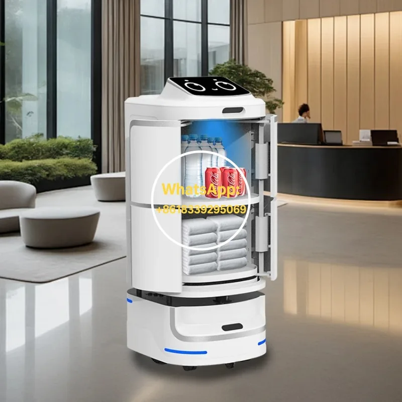 روبوت توصيل الطعام AI النادل روبوت نظام تقديم المطاعم التجارية الملاحة الذكية كفاءة خدمة مقهى الفندق العملاء #4