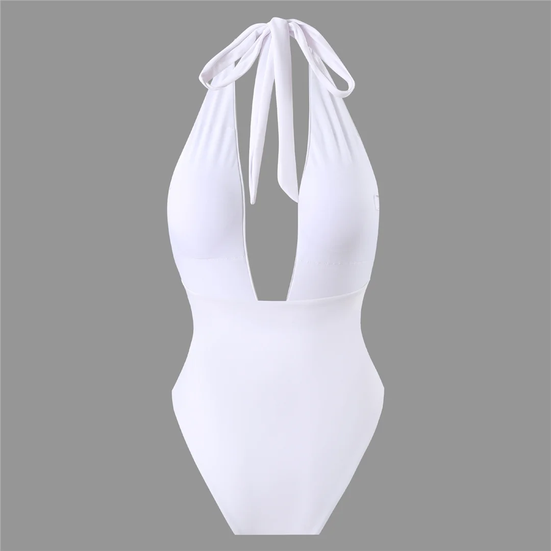 Sexy mit Rock, tiefem V-Ausschnitt, Metallstern, Damen-Badeanzug, einteiliger Badeanzug, rückenfreier Monokini, Badebekleidung, Badeanzug, Modell V6816. – Detail 29