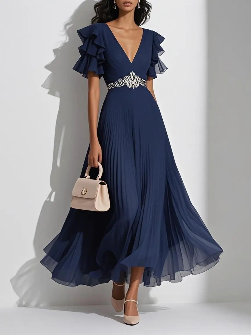 

Customized Rhinestone Mother of Birde Dresses 2026 Women‘s Wedding Party Attire Lace Long Dress Elegant Evening Dress Midi Gown