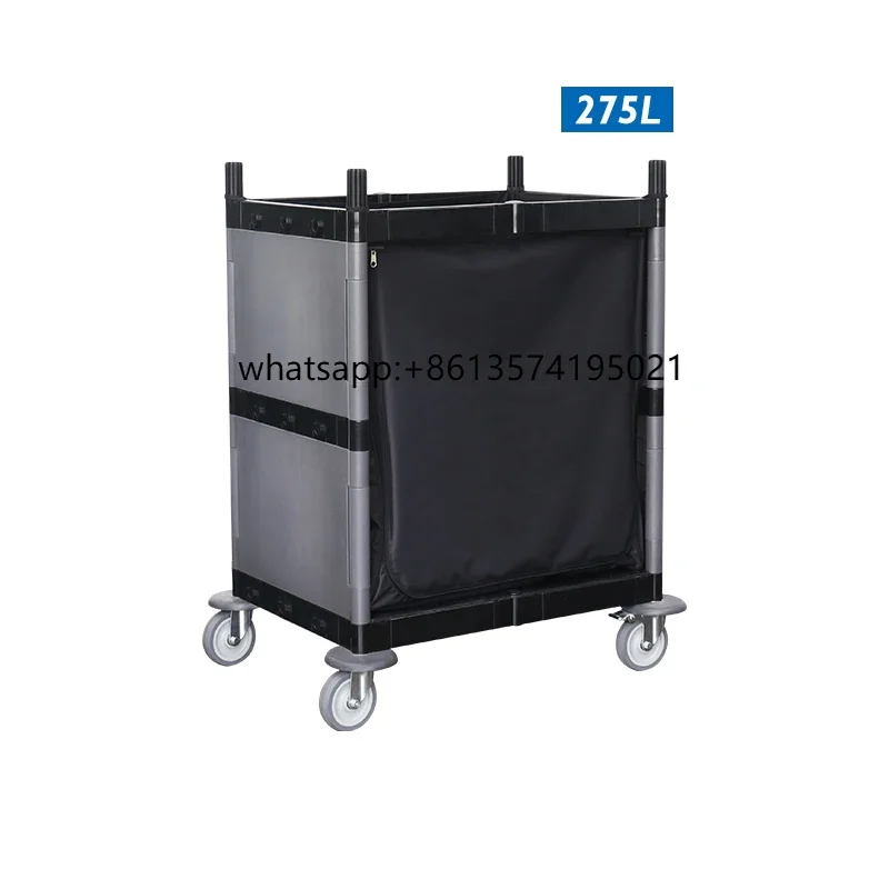 

THousekeeping Janitorial Push Cart Hotel Hospital Commercial Professional Laundry Linen Cleaning Trolley With Bag