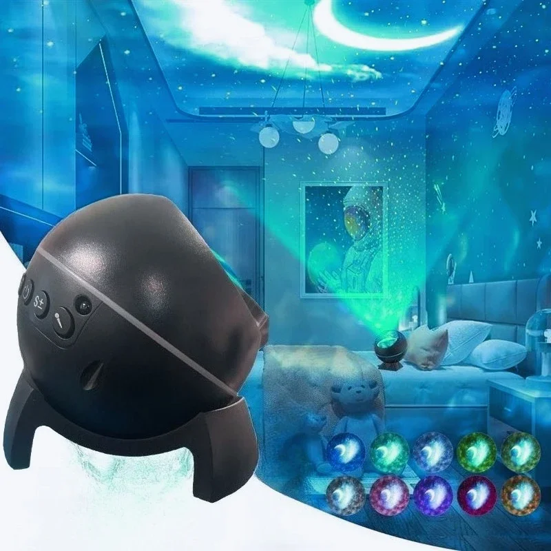Dream Starry Sky Aurora Projector Novelty Starry Sky Projector Northern Light Projection Atmosphere Lamp for Game Room Bedside