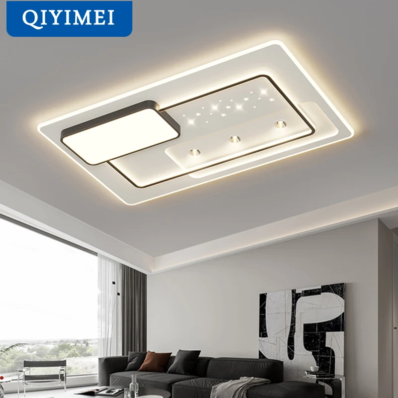 qiyvimei lustres modernos do teto do diodo emissor de luz para a sala teto montado iluminacao interna decoracao home lustres novo 01