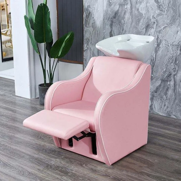 Shampoo bed Barber shop Hair salon special semi-reclining flush bed Simple modern adjustable salon bed