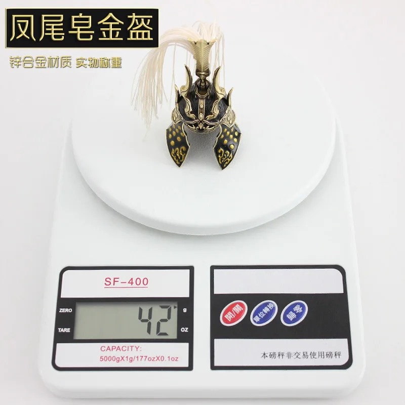 8cm Metal Ancient General Samurai Helmet Hat Naraka: Bladepoint Game Peripheral 1/6 Doll Equipment Accessories Crafts Decoration