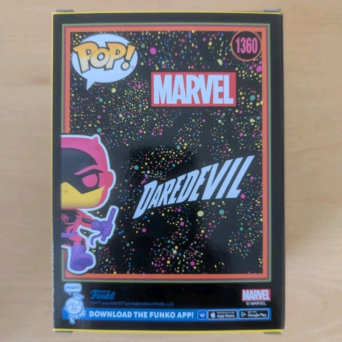 Marvel Daredevil (Classic) (Black Light) 1360 Figures Funko Pop! 3.77 inche Vinyl Figure Collect Limited Edition Model Toy Gift - Image 5