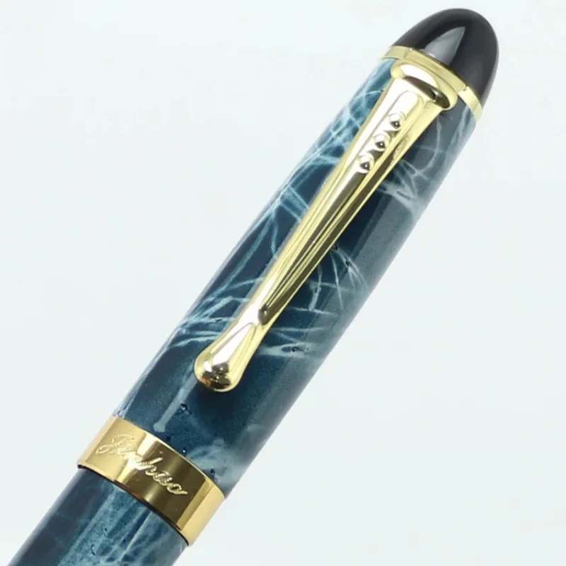 JINHAO X450 Fountain Pen 18KGP Broad Nib Blue and Black Fog Pattern 22 Styles Stationery School&Office Supplies Writing Pens