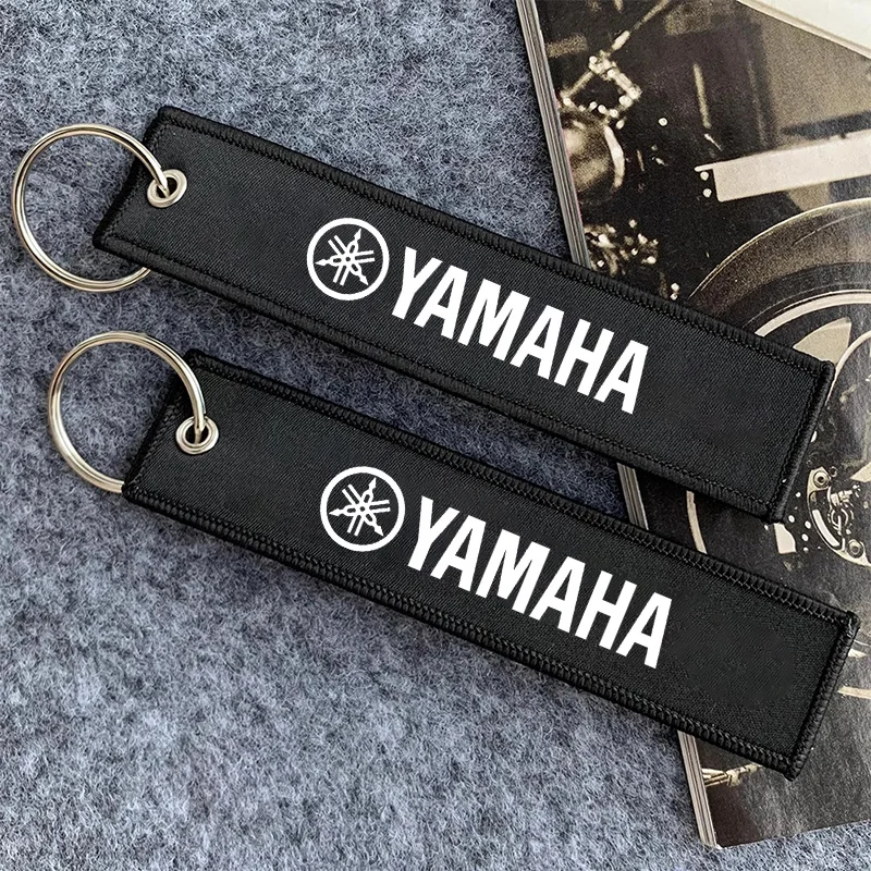Fashion Textile Embroidery Car Belt Buckle Key Chain Key Ring For Yamaha R1 R3 R25 Mt-09 Gifts Pendant Auto Keychain Accessories
