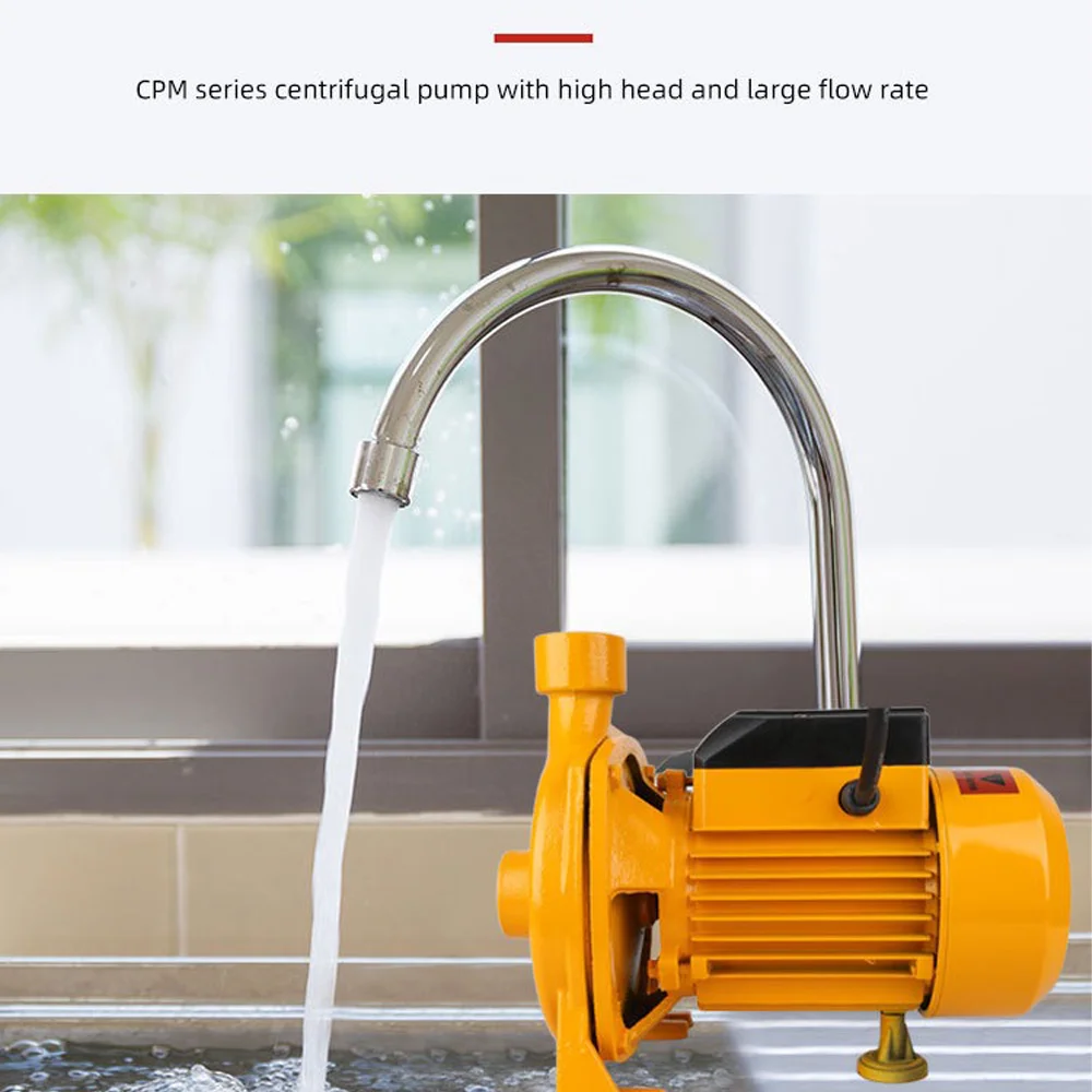 

220V Centrifugal Pump High Head Large Flow 12m³/Hou 30M Head Pipeline Self-Priming Pump Agricultural Irrigation Ground Pump