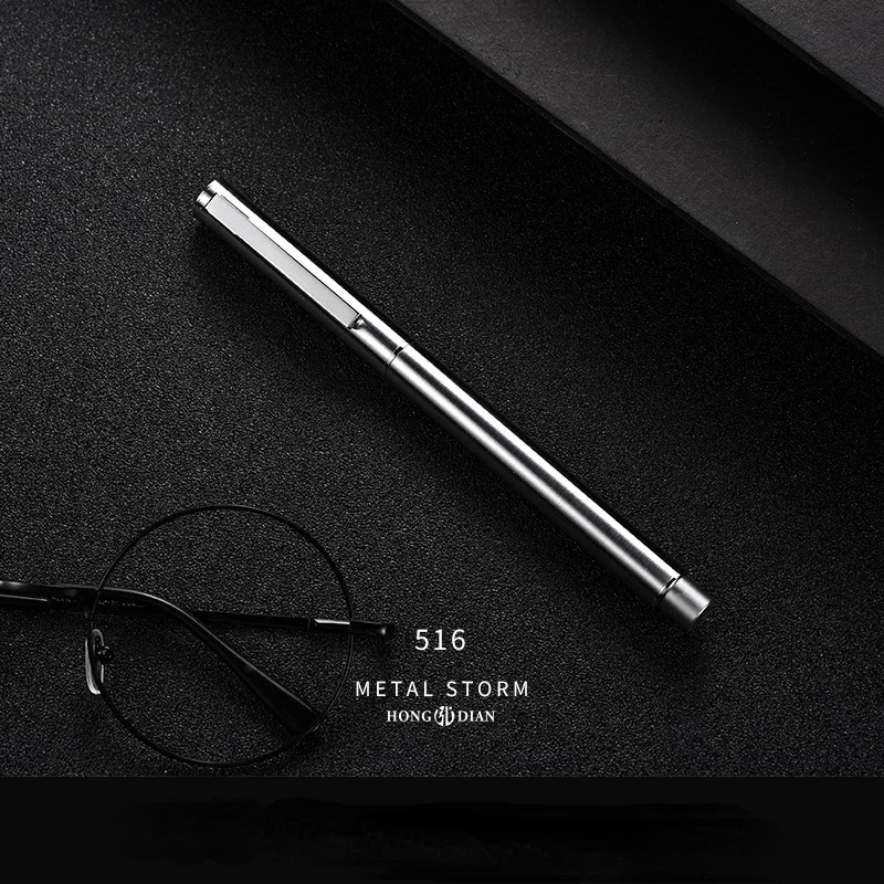 Imagem -02 - Hongdian All Steel Pen Caixa de Presente Tinta Caneta Substituição Bolsa Adequado para Adulto Estudante Escritório Negócios Escrita Prática Hd516