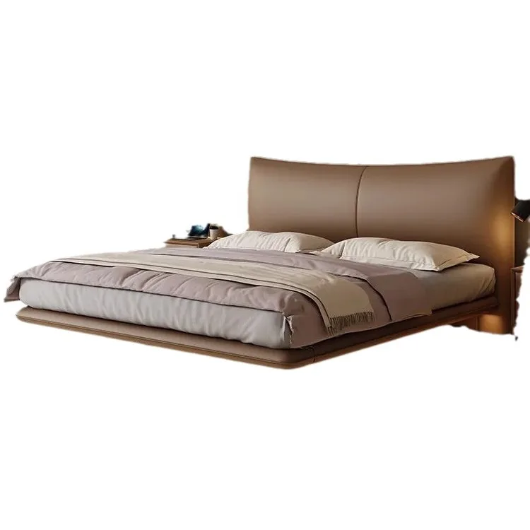 

Italian style, light luxury, suspended bed, leather bed, master bedroom, high-end, atmospheric, modern, simple