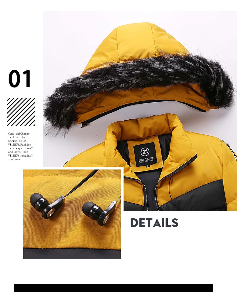 2023 Winterjas Heren Bontkraag Dikke Warme Mannelijke Parka Thermische Bovenkleding Winddichte Rits Jas Casual Heren Outdoor Kleding