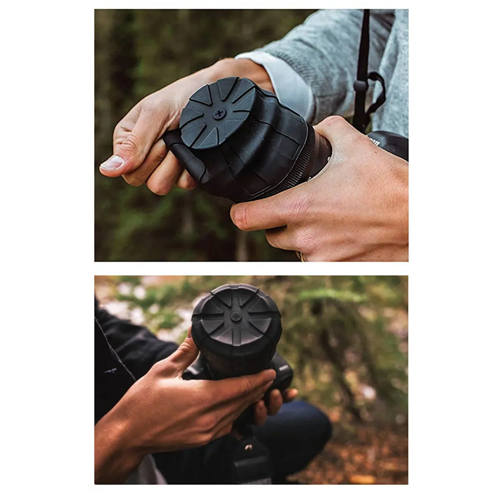 Silicone macio protetora Camera Lens Cover, Cap para câmeras SLR DSLR, 2X