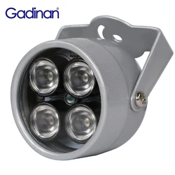 Gadinan 4 array LEDs Infrared Waterproof Night Vision IR illuminator Light 850nm For CCTV Security Camera CCTV Fill Light DC 12V