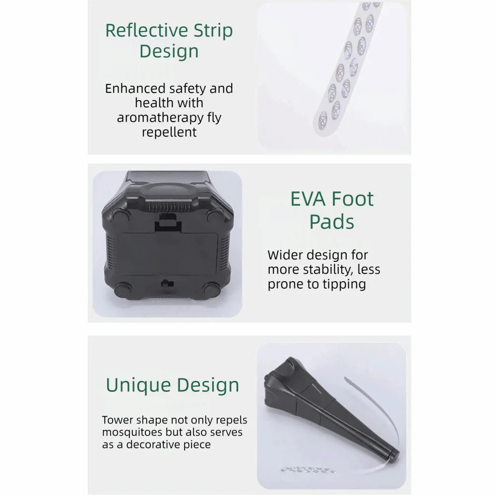 

Portable Electric Insect Repellent Fan Battery Powered 360° Rotation Mosquito Repellent Fan Silent Fly Repellent Fan Restaurant