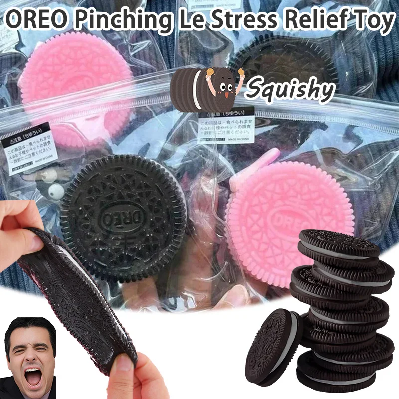 Oreo Sandwich Biscuit Stress Relief Toy Simulation Sandwich Pinch Le Super Soft Decompression Ventilation Vent Healing Toy