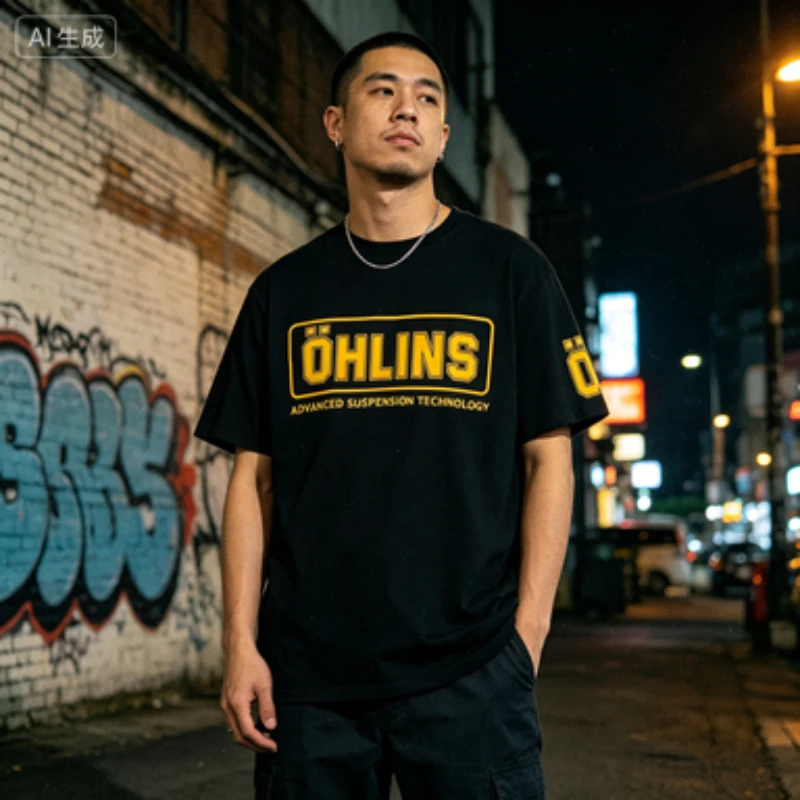 2026 New Men's and Women's TEIN Shock Absorber Modified Car Creative T-shirt Casual Motorcycle Friends Club Short-sleeved Top