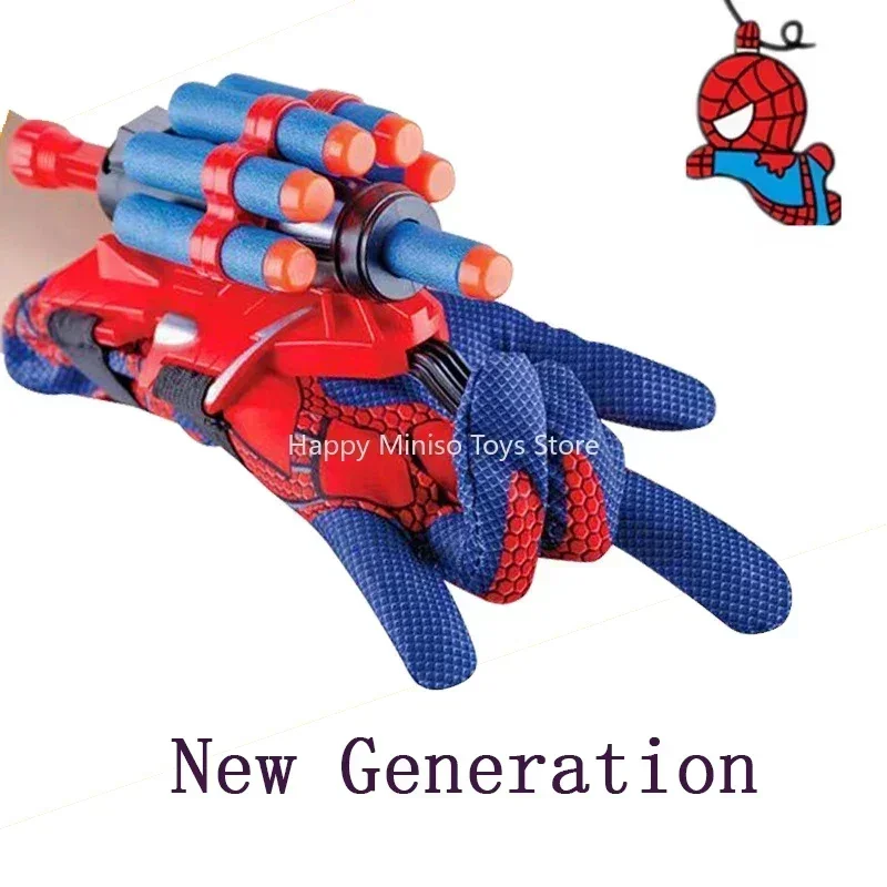 Movie Spider Man Toys Launcher Glove Peter Parker Web Shooters Soft Bullet Wristband Weapon Cosplay Props For Boys Kid