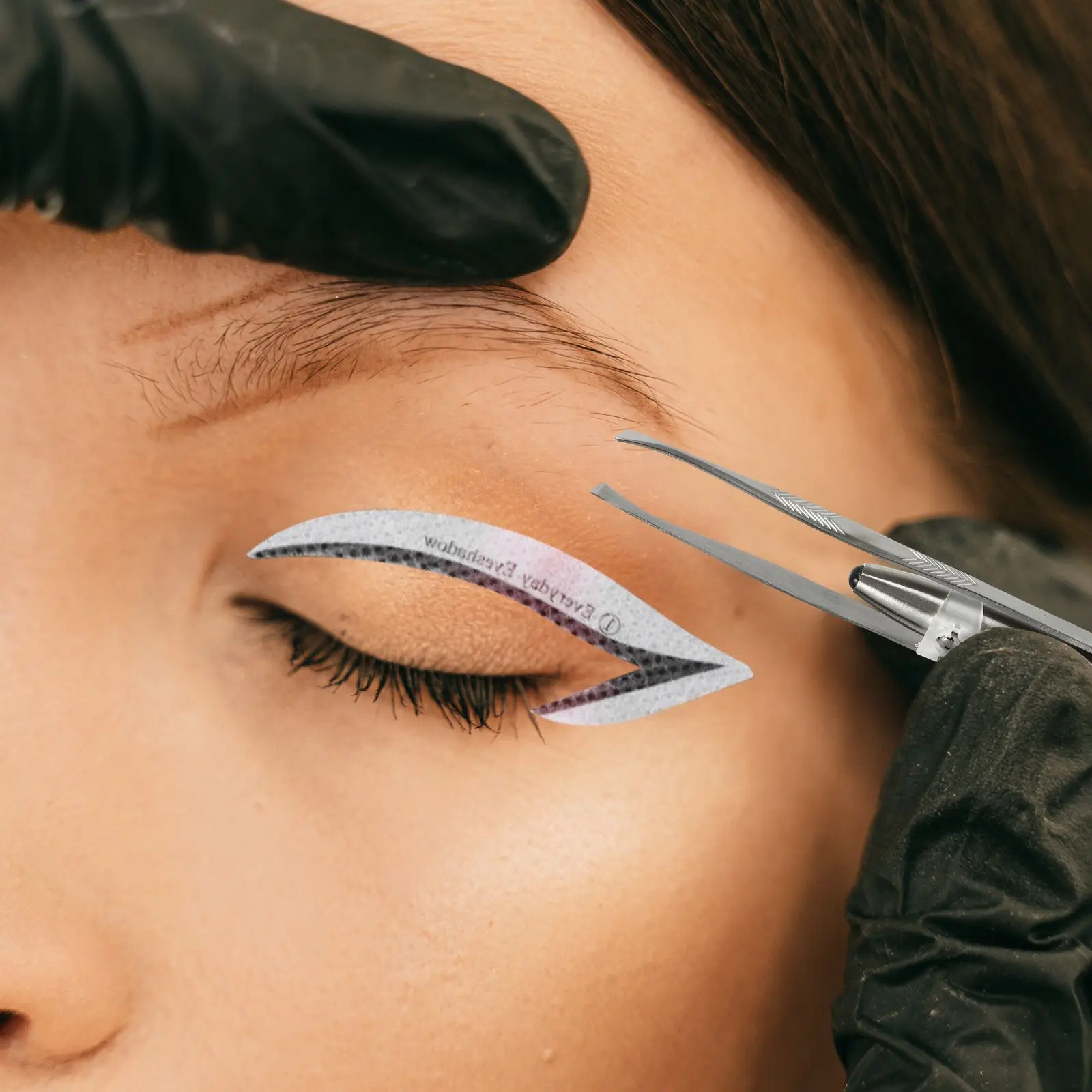 5 cuscinetti per stencil per eyeliner, modello a farfalla, per eyeliner, per trucco, strumenti di bellezza non tessuti riutilizzabili