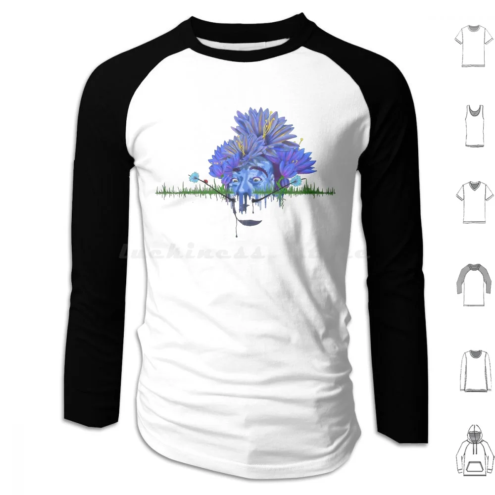 Dali In The Garden Hoodie cotton Long Sleeve Surrealism Dali Garden Flower Nature Humor Salvador