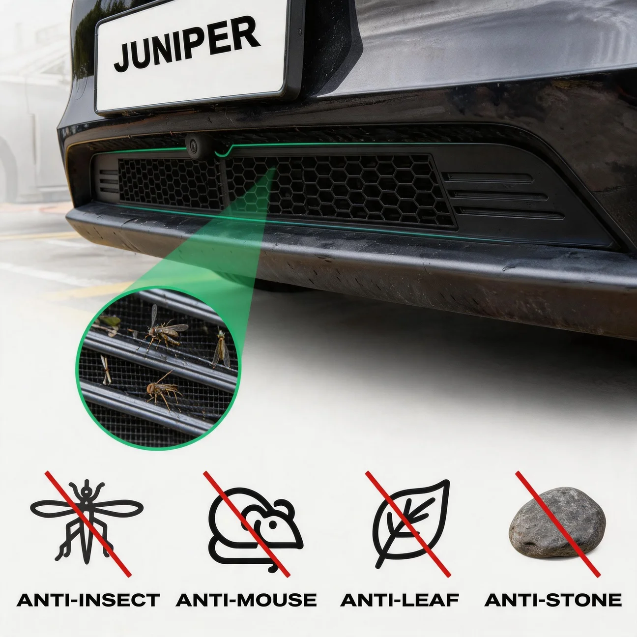 For Tesla Model Y/YL Launch Juniper 2025 Lower Bumper Vent Grille Lower Bumper Anti Insect Net Air Inlet Anti Dust Proof Cover