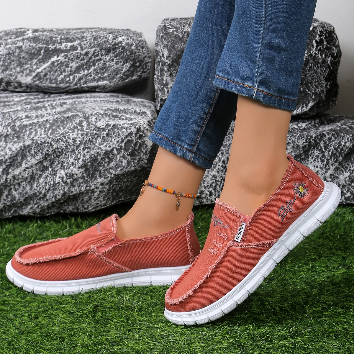 Sapatos femininos de lona sem  - Men Shoes On avaliação e preço