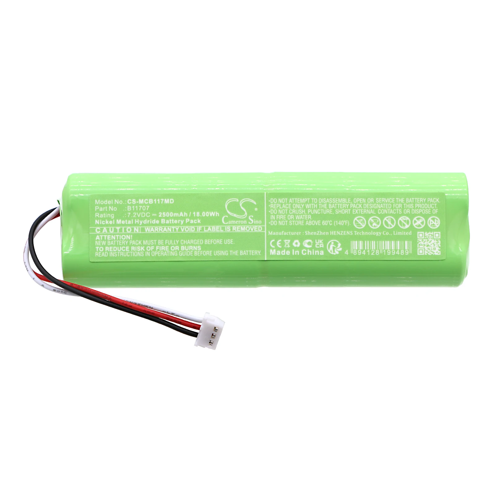 Bateria de substituição CS para sistema de compressão médica ActiveCare + S.F.T B11707 2500mAh / 18,00