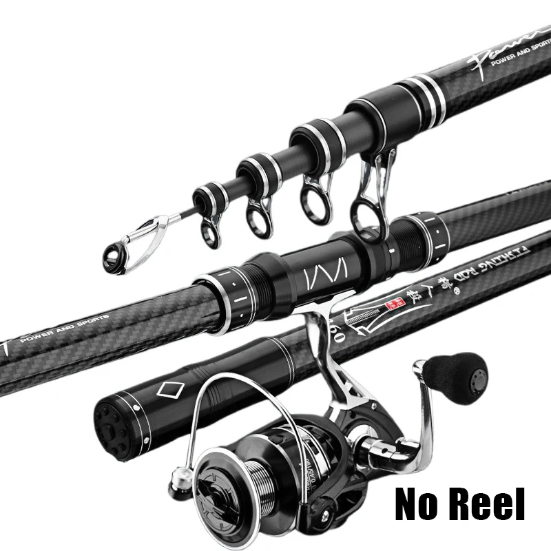 

3.0M-4.5M Telescopic Fishing Rod Carbon Portable Spinning Fishing Pole for Boat Saltwater Freshwater Surfcasting Baitcasting Rod